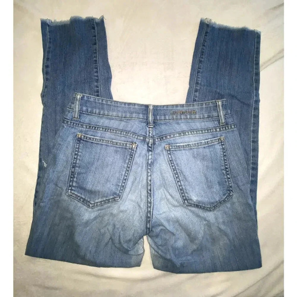 Carmar Womens Distressed Raw Hem Straight Leg Jean Size 25 - Picture 5 of 7